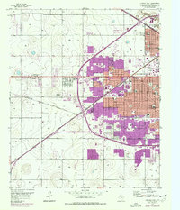 1957 Map of Lubbock West, Lubbock County, TX — High-Res, 1977 Print ...